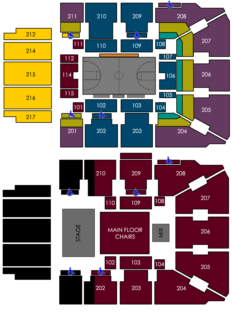 Adams Event Center Seating Chart