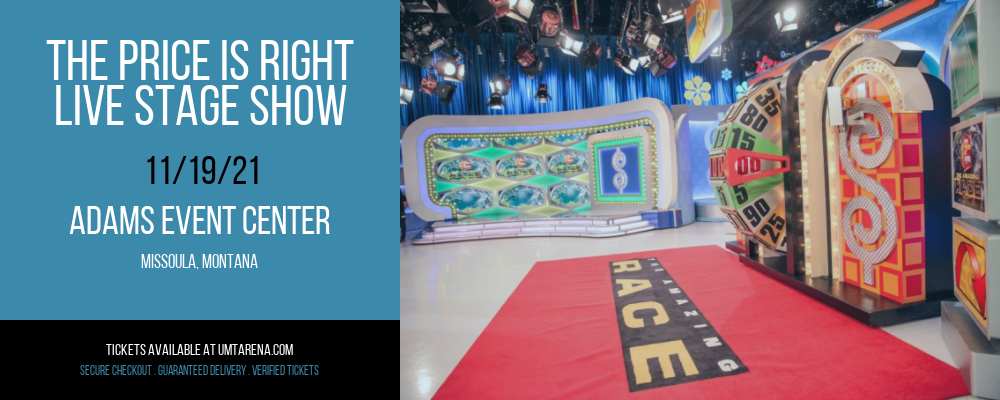 The Price Is Right - Live Stage Show at Adams Event Center tickets The Price Is Right - Live Stage Show at Adams Event Center